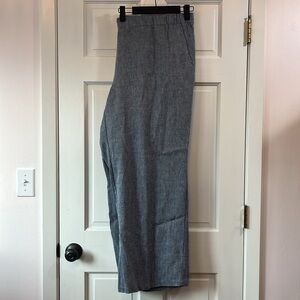 Lands' End Linen Blend High Rise Wide Leg Pull On Career Pants - Size 22W